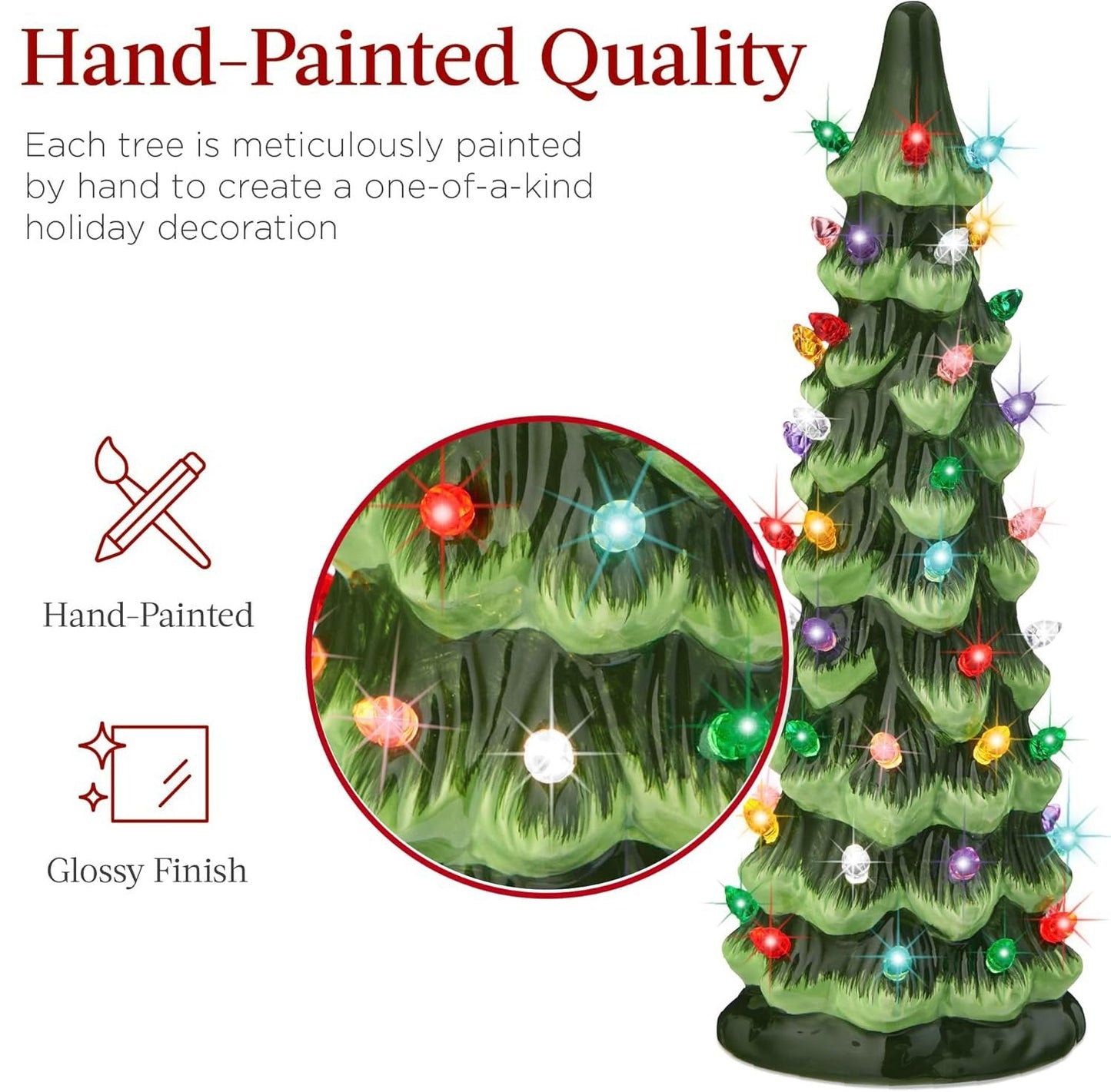 🎁🎄 Retro Hand-Painted Tabletop Christmas Trees (Limited Quantities)