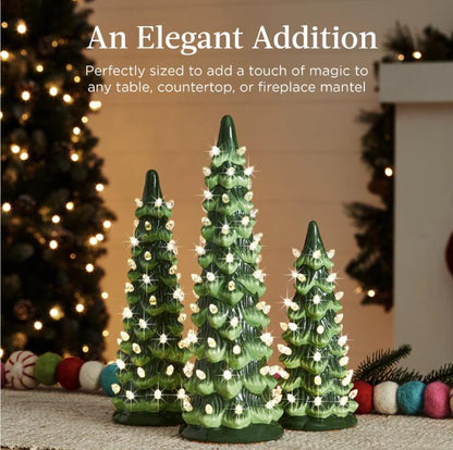 🎁🎄 Retro Hand-Painted Tabletop Christmas Trees (Limited Quantities)