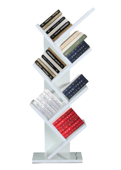 🔥TreeShelf 7™ – Wooden V-Shaped Book Rack