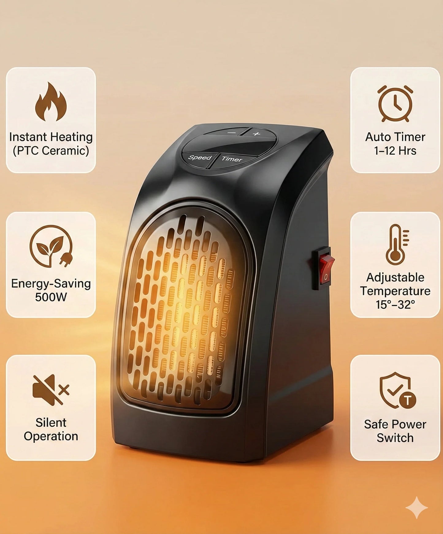 🔥 CozyHeat™ 400W Compact Room Heater