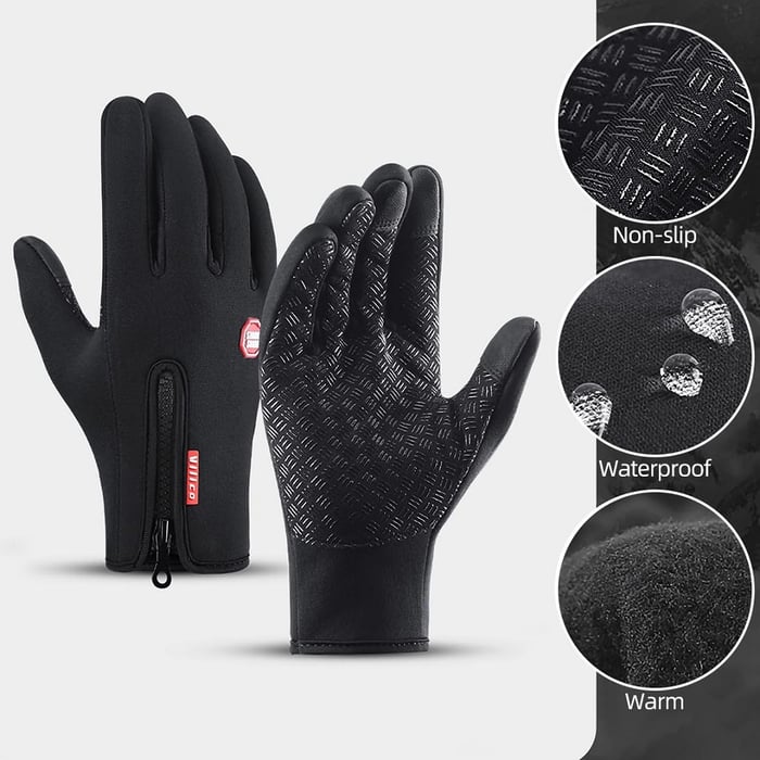 🧤 Winter Touchscreen Riding Gloves – Waterproof & Fleece Lined