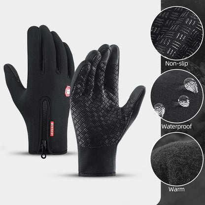 🧤 Winter Touchscreen Riding Gloves – Waterproof & Fleece Lined