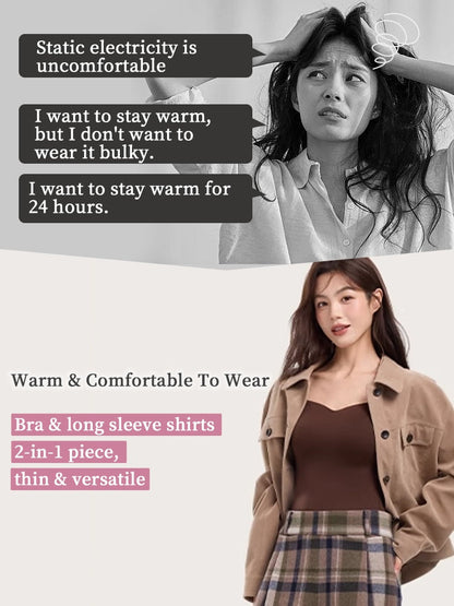 🌟 ThermaSilk™ Square Neck Padded Thermal Top | Buy 1 Get 1 FREE