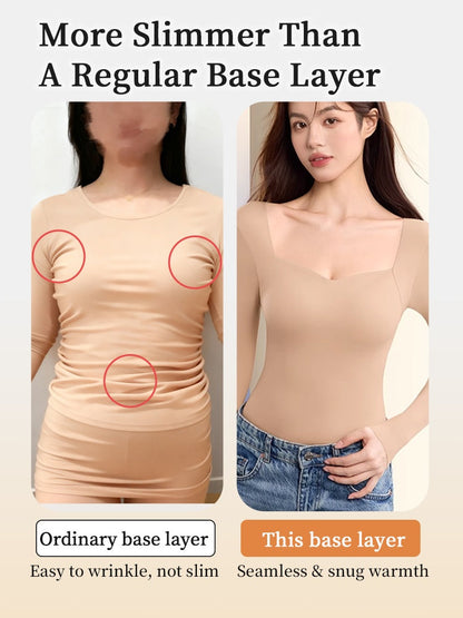 🌟 ThermaSilk™ Square Neck Padded Thermal Top | Buy 1 Get 1 FREE