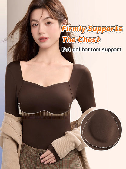 🌟 ThermaSilk™ Square Neck Padded Thermal Top | Buy 1 Get 1 FREE