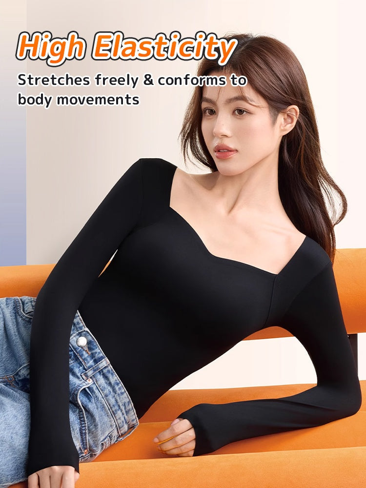 🌟 ThermaSilk™ Square Neck Padded Thermal Top | Buy 1 Get 1 FREE
