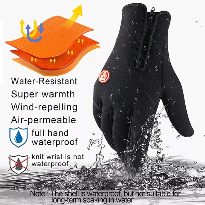 🧤 Winter Touchscreen Riding Gloves – Waterproof & Fleece Lined